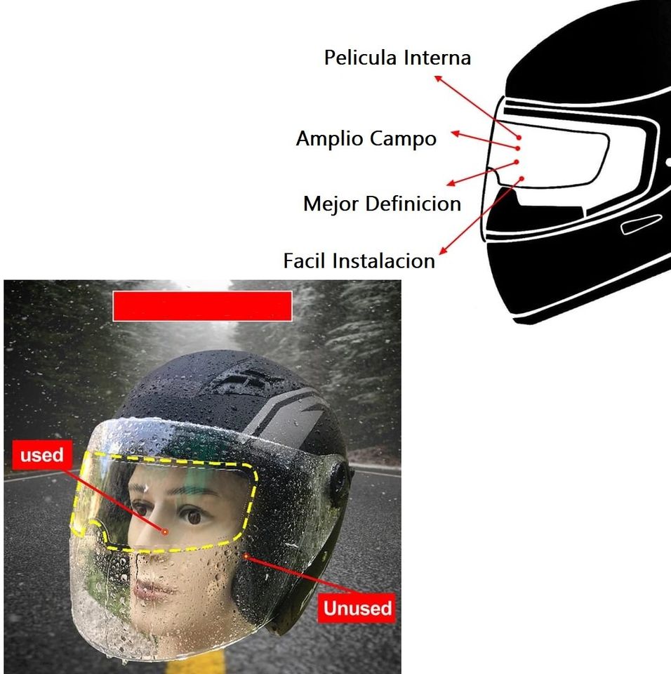 Antiempanante Para Casco Visor Protector